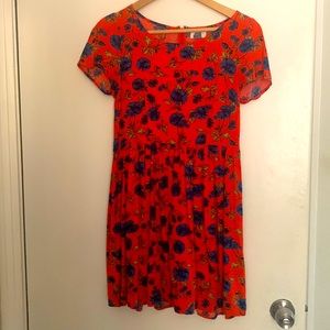 Vintage empire waist floral dress